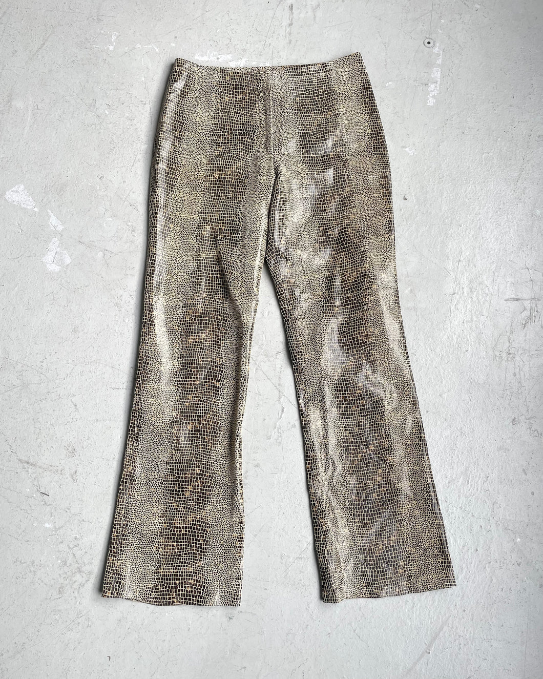 Vintage Danier Snakeprint Leather Pants