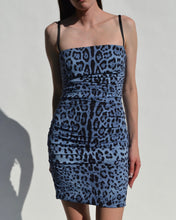 Load image into Gallery viewer, Dolce &amp; Gabbana Blue Animal Print Mini Dress
