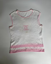 Load image into Gallery viewer, Chanel Circa 2000 White &amp; Pink Knit Top
