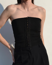 Load image into Gallery viewer, Vintage Gucci Black Strapless Crop Top
