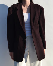 Load image into Gallery viewer, Vintage Burgundy Cashmere Blend Blazer

