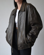 Load image into Gallery viewer, Vintage Brown Distressed Leather Jacket
