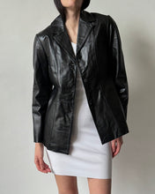 Load image into Gallery viewer, Vintage Black Leather Blazer
