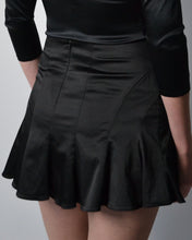 Load image into Gallery viewer, Y2K Black Satin Pleated Mini Skirt
