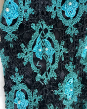 Load image into Gallery viewer, Blue &amp; Black Crochet Dress
