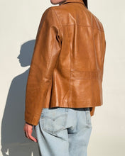 Load image into Gallery viewer, Tan Leather Blazer
