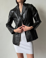 Load image into Gallery viewer, Vintage Black Leather Blazer
