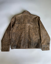 Load image into Gallery viewer, Brown Distressed Leather Jacket
