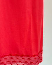 Load image into Gallery viewer, Vintage Red Lace Slip Dress

