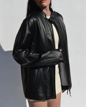 Load image into Gallery viewer, Black Danier Leather Moto Jacket
