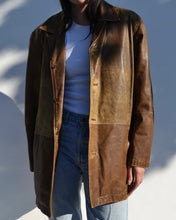 Load image into Gallery viewer, Tan Distressed Leather Jacket
