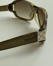 Load image into Gallery viewer, Gucci Green Shield Sunglasses
