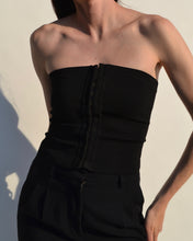 Load image into Gallery viewer, Vintage Gucci Black Strapless Crop Top
