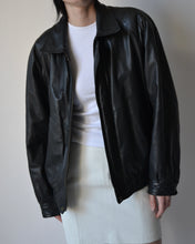 Load image into Gallery viewer, Vintage Black Danier Leather Bomber
