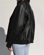 Load image into Gallery viewer, Vintage Black Danier Leather Bomber
