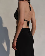 Load image into Gallery viewer, Vintage Backless Velour Halter Top
