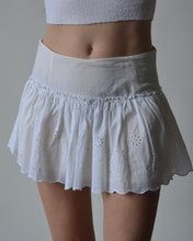 Load image into Gallery viewer, Y2K Eyelet Ruffled Mini Skirt
