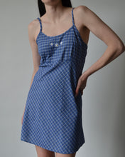 Load image into Gallery viewer, Vintage Blue Gingham Dress
