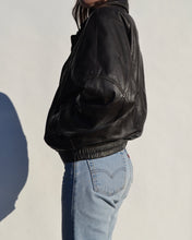 Load image into Gallery viewer, Chocolate Brown Leather Bomber Jacket
