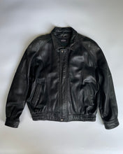 Load image into Gallery viewer, Vintage Danier Black Leather Bomber Jacket
