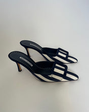 Load image into Gallery viewer, Manolo Blahnik Striped Mules
