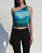 Load image into Gallery viewer, Gianni Versace One Shoulder Geometric Knit Top
