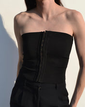 Load image into Gallery viewer, Vintage Gucci Black Strapless Crop Top
