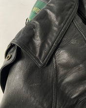 Load image into Gallery viewer, Black Danier Leather Bomber Jacket
