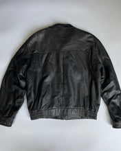 Load image into Gallery viewer, Danier Black Distressed Leather Bomber
