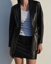 Load image into Gallery viewer, Vintage Black Danier Leather Blazer

