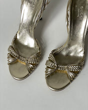 Load image into Gallery viewer, Gucci Gold Leather Sandals
