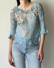 Load image into Gallery viewer, Vintage Y2K Sheer Floral Top
