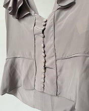 Load image into Gallery viewer, S/S 2003 Yves Saint Laurent by Tom Ford  Silk Floral Appliqué Blouse

