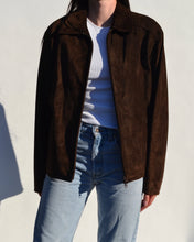 Load image into Gallery viewer, Vintage Chocolate Brown Suede Jacket
