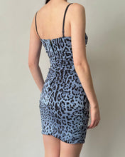 Load image into Gallery viewer, Dolce &amp; Gabbana Blue Animal Print Mini Dress

