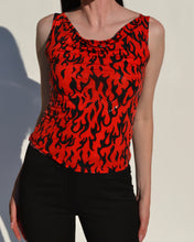 Load image into Gallery viewer, Flame Sequin Cowl Neck Tank
