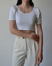 Load image into Gallery viewer, White Cropped Short Sleeve
