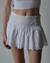 Load image into Gallery viewer, Y2K Eyelet Ruffled Mini Skirt

