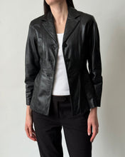Load image into Gallery viewer, Vintage Black Leather Blazer
