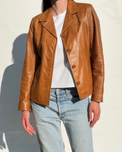 Load image into Gallery viewer, Tan Leather Blazer
