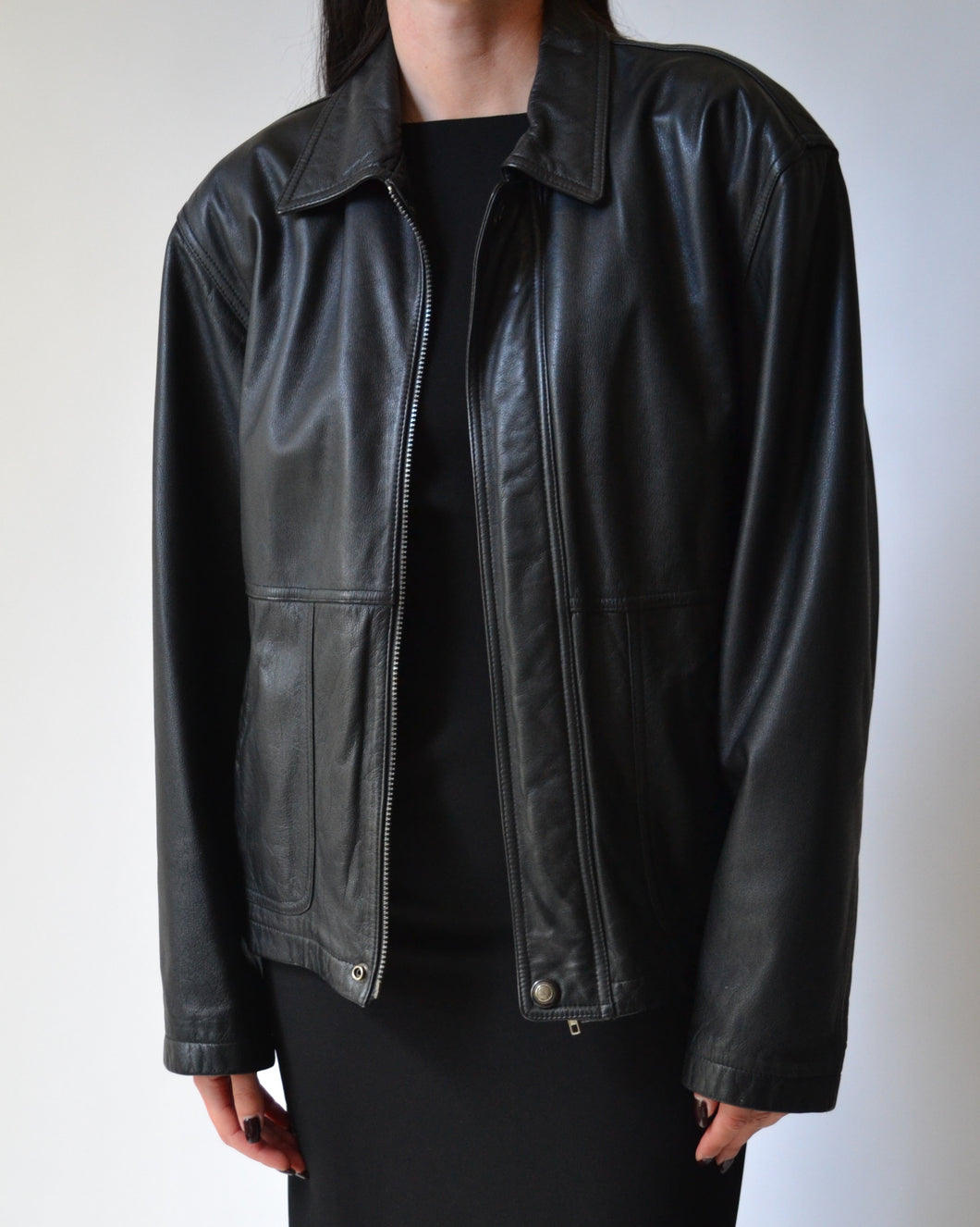 Classic Black Danier Leather Jacket