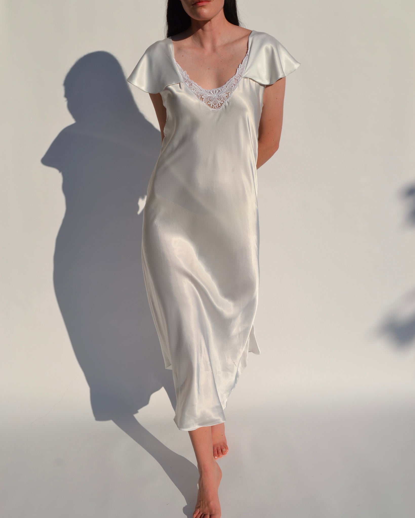 Vintage White Slip Dress – 23 Lux Vintage White Slip Dress – 23 Lux
