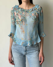 Load image into Gallery viewer, Vintage Y2K Sheer Floral Top
