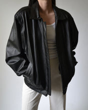 Load image into Gallery viewer, Vintage Black Leather Bomber
