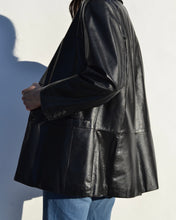 Load image into Gallery viewer, Vintage Black Danier Leather Blazer

