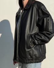 Load image into Gallery viewer, Vintage Leather Bomber Jacket
