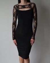 Load image into Gallery viewer, Vintage Lace Sleeve Mid-length Dress
