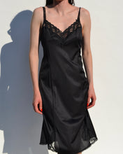 Load image into Gallery viewer, Vintage Black Slip Dress
