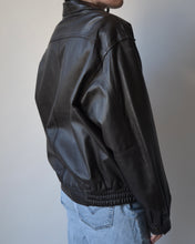 Load image into Gallery viewer, Brown Leather Bomber Jacket
