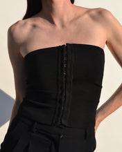 Load image into Gallery viewer, Vintage Gucci Black Strapless Crop Top
